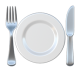 Fork And Knife With Plate