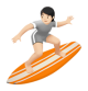 Person Surfing: Light Skin Tone