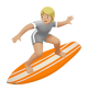 Person Surfing: Medium-Light Skin Tone