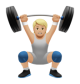 Person Lifting Weights: Medium-Light Skin Tone