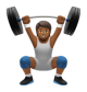 Person Lifting Weights: Medium-Dark Skin Tone