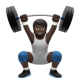 Person Lifting Weights: Dark Skin Tone