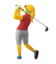 Woman Golfing