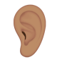 Ear: Medium Skin Tone