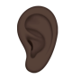 Ear: Dark Skin Tone