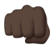 Oncoming Fist: Dark Skin Tone