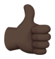 Thumbs Up: Dark Skin Tone