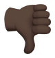 Thumbs Down: Dark Skin Tone