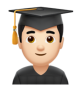 Man Student: Light Skin Tone