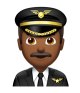 Man Pilot: Medium-Dark Skin Tone