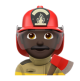 Man Firefighter: Dark Skin Tone