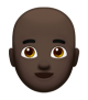Man: Dark Skin Tone, Bald