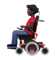 Man In Motorized Wheelchair: Dark Skin Tone