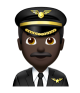 Man Pilot: Dark Skin Tone