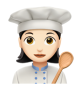 Woman Cook: Light Skin Tone