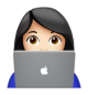 Woman Technologist: Light Skin Tone