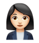Woman Office Worker: Light Skin Tone