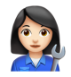 Woman Mechanic: Light Skin Tone