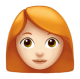 Woman: Light Skin Tone, Red Hair
