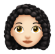Woman: Light Skin Tone, Curly Hair