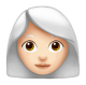 Woman: Light Skin Tone, White Hair