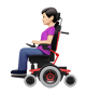 Woman In Motorized Wheelchair: Light Skin Tone