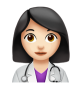 Woman Health Worker: Light Skin Tone
