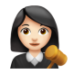 Woman Judge: Light Skin Tone