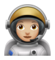 Woman Astronaut: Medium-Light Skin Tone