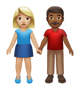 Woman And Man Holding Hands: Medium-Light Skin Tone, Medium-Dark Skin Tone
