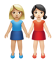 Women Holding Hands: Medium-Light Skin Tone, Light Skin Tone