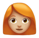 Woman: Medium-Light Skin Tone, Red Hair