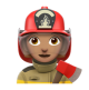 Woman Firefighter: Medium Skin Tone