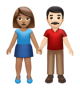 Woman And Man Holding Hands: Medium Skin Tone, Light Skin Tone