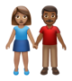 Woman And Man Holding Hands: Medium Skin Tone, Medium-Dark Skin Tone