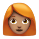 Woman: Medium Skin Tone, Red Hair