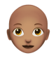Woman: Medium Skin Tone, Bald