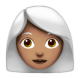 Woman: Medium Skin Tone, White Hair
