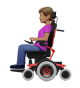 Woman In Motorized Wheelchair: Medium Skin Tone