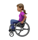 Woman In Manual Wheelchair: Medium Skin Tone