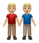 Men Holding Hands: Medium-Light Skin Tone