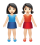 Women Holding Hands: Light Skin Tone