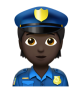 Police Officer: Dark Skin Tone