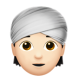 Person Wearing Turban: Light Skin Tone