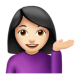 Woman Tipping Hand: Light Skin Tone