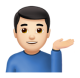 Man Tipping Hand: Light Skin Tone