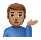 Man Tipping Hand: Medium Skin Tone