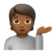 Person Tipping Hand: Medium-Dark Skin Tone