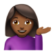 Woman Tipping Hand: Medium-Dark Skin Tone