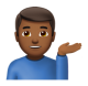 Man Tipping Hand: Medium-Dark Skin Tone